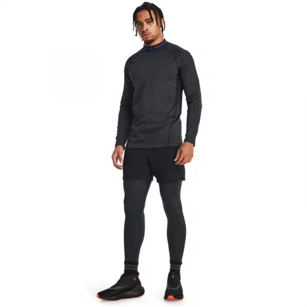 Pánske kompresné tričko s dlhým rukávom UNDER ARMOUR UA CG Armour Twist Mock-BLK
