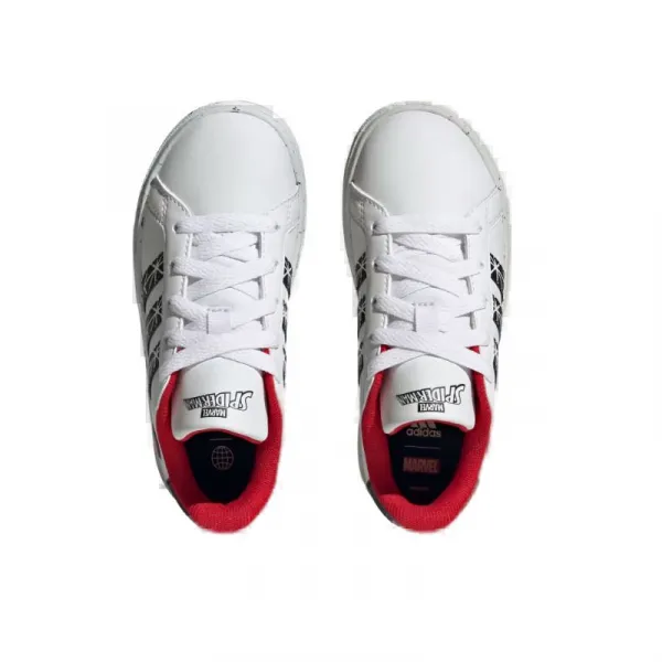 Chlapčenská rekreačná obuv ADIDAS Grand Court X Marvel Spider-man white core black scarlet