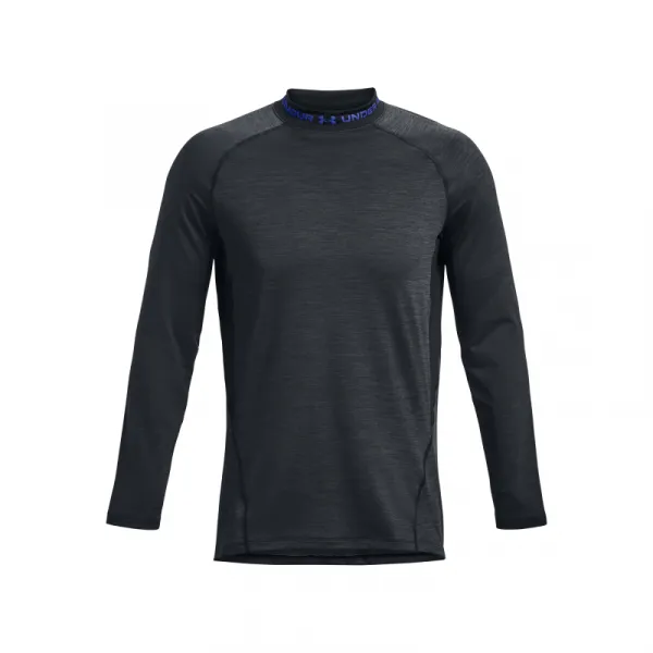 Pánske kompresné tričko s dlhým rukávom UNDER ARMOUR UA CG Armour Twist Mock-BLK