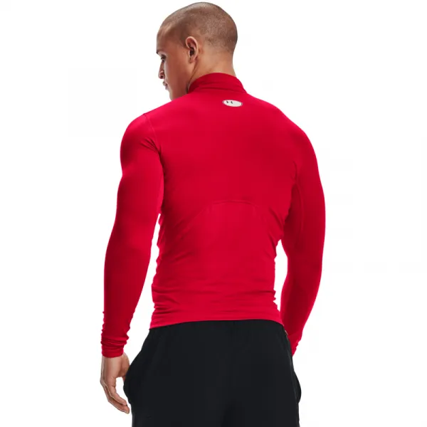 Pánske kompresné tričko s dlhým rukávom UNDER ARMOUR UA CG Armour Comp Mock-RED