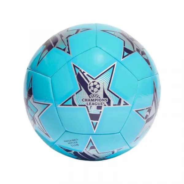 Futbalová lopta ADIDAS UCL CLB-IA0948-bright cyan silver met.