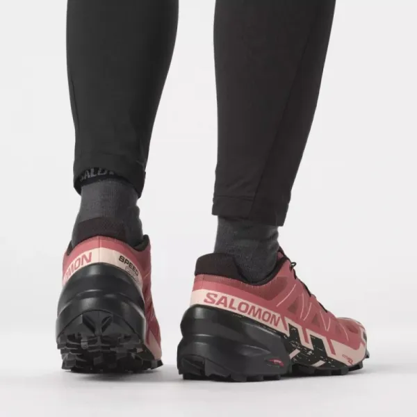 Dámska bežecká trailová obuv SALOMON Speedcross 6 W cow hide black english rose