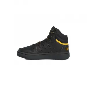 Chlapčenské členkové zimné topánky ADIDAS Hoops 3.0 Mid K core black core black preloved yellow