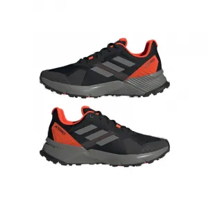 Pánska bežecká trailová obuv ADIDAS Terrex Soulstride M core black grey four solar red
