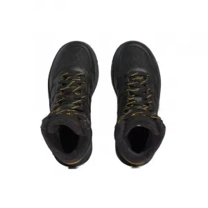 Chlapčenské členkové zimné topánky ADIDAS Hoops 3.0 Mid K core black core black preloved yellow