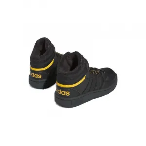Chlapčenské členkové zimné topánky ADIDAS Hoops 3.0 Mid K core black core black preloved yellow