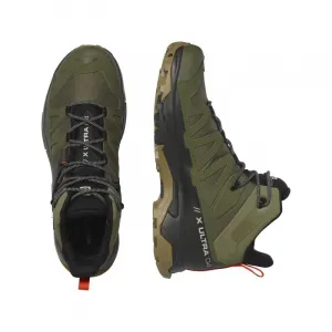 Pánska členková turistická obuv SALOMON X Ultra 4 Mid GTX deep lichen green peat kelp