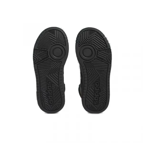 Chlapčenské členkové zimné topánky ADIDAS Hoops 3.0 Mid K core black core black preloved yellow