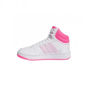 Dievčenská rekreačná obuv ADIDAS Hoops 3.0 Mid K cloud white orchid fusion lucid pink