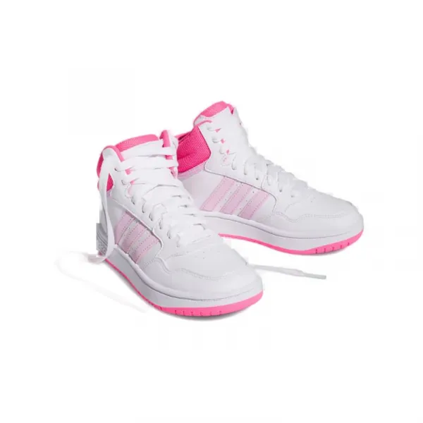 Dievčenská rekreačná obuv ADIDAS Hoops 3.0 Mid K cloud white orchid fusion lucid pink