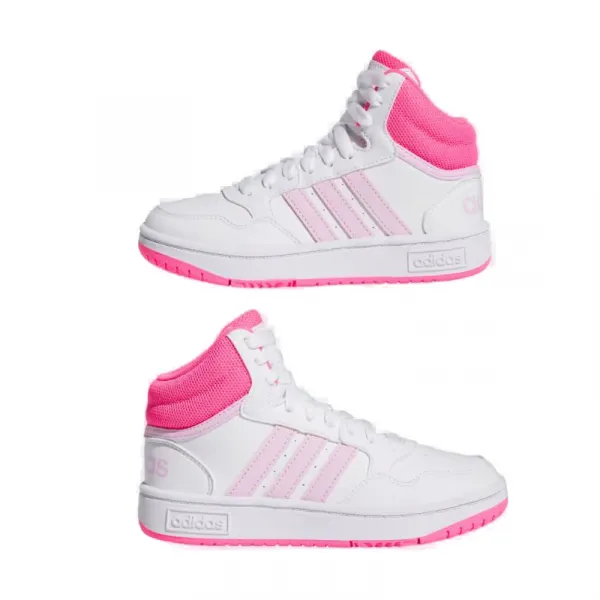 Dievčenská rekreačná obuv ADIDAS Hoops 3.0 Mid K cloud white orchid fusion lucid pink