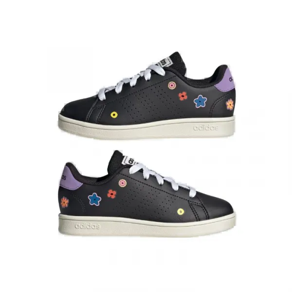 Dievčenská rekreačná obuv ADIDAS Advantage core black core black violet fusion