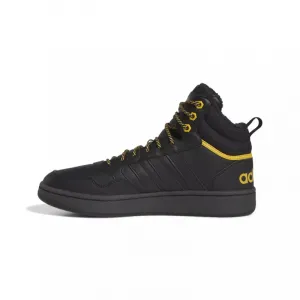 Pánske členkové zimné topánky ADIDAS Hoops 3.0 Mid WTR core black core black preloved yellow