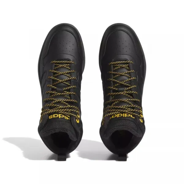 Pánske členkové zimné topánky ADIDAS Hoops 3.0 Mid WTR core black core black preloved yellow