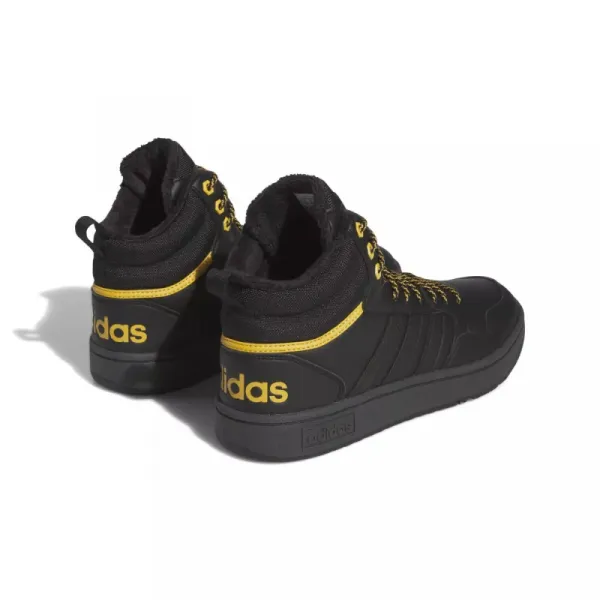 Pánske členkové zimné topánky ADIDAS Hoops 3.0 Mid WTR core black core black preloved yellow