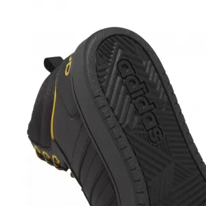 Pánske členkové zimné topánky ADIDAS Hoops 3.0 Mid WTR core black core black preloved yellow