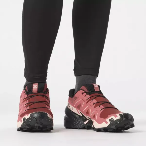 Dámska bežecká trailová obuv SALOMON Speedcross 6 W cow hide black english rose