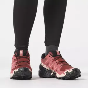 Dámska bežecká trailová obuv SALOMON Speedcross 6 W cow hide black english rose