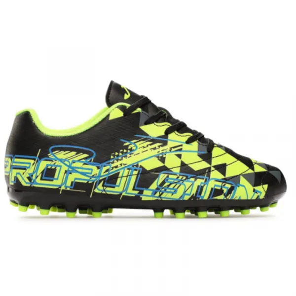 Chlapčenské futbalové kopačky outdoorové JOMA Propulsion Jr FG black yellow fluor
