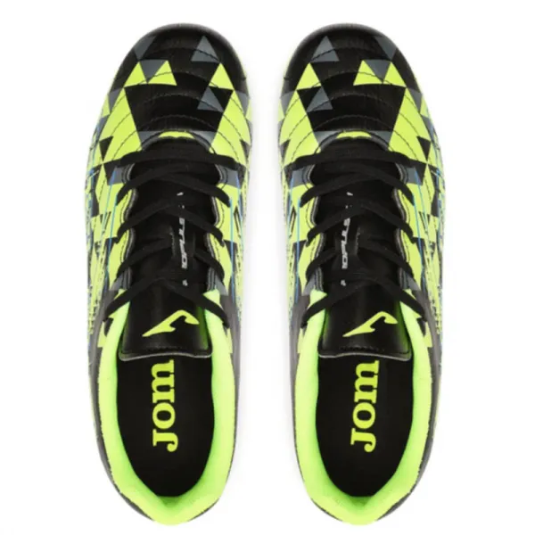 Chlapčenské futbalové kopačky outdoorové JOMA Propulsion Jr FG black yellow fluor