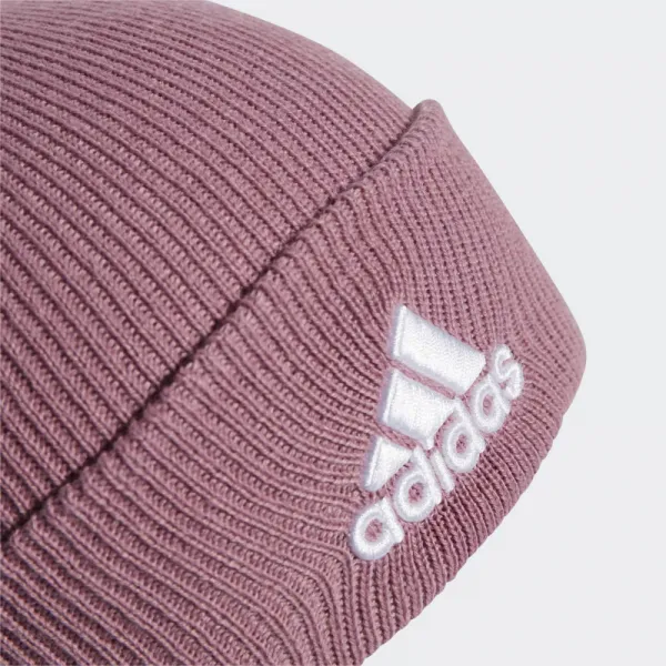 Dámska zimná čiapka ADIDAS LOGO BEANIE CUF WONORC WHITE