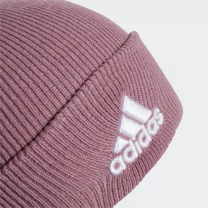Dámska zimná čiapka ADIDAS LOGO BEANIE CUF WONORC WHITE