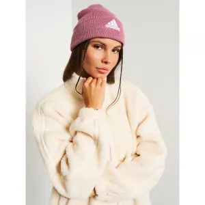 Dámska zimná čiapka ADIDAS LOGO BEANIE CUF WONORC WHITE