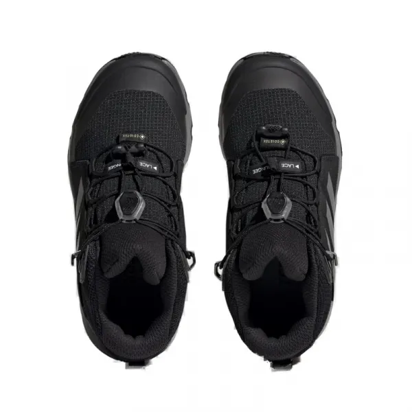 Juniorská členková turistická obuv ADIDAS Terrex Mid Jr GTX core black grey three core black