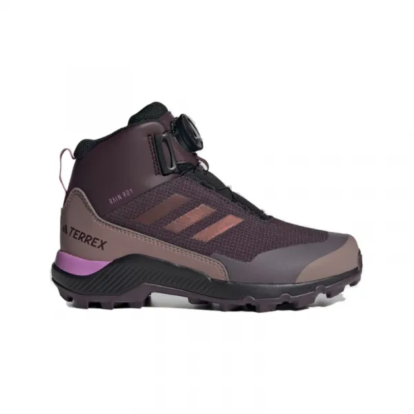 Dievčenské členkové zimné topánky ADIDAS Terrex Winter Mid Boa Rain.RDY shadow maroon red lilac