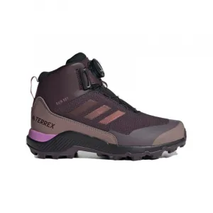 Dievčenské členkové zimné topánky ADIDAS Terrex Winter Mid Boa Rain.RDY shadow maroon red lilac