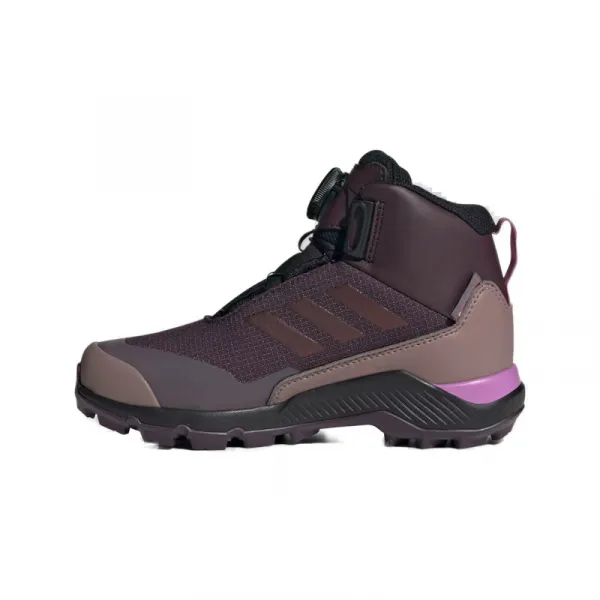 Dievčenské členkové zimné topánky ADIDAS Terrex Winter Mid Boa Rain.RDY shadow maroon red lilac