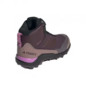 Dievčenské členkové zimné topánky ADIDAS Terrex Winter Mid Boa Rain.RDY shadow maroon red lilac