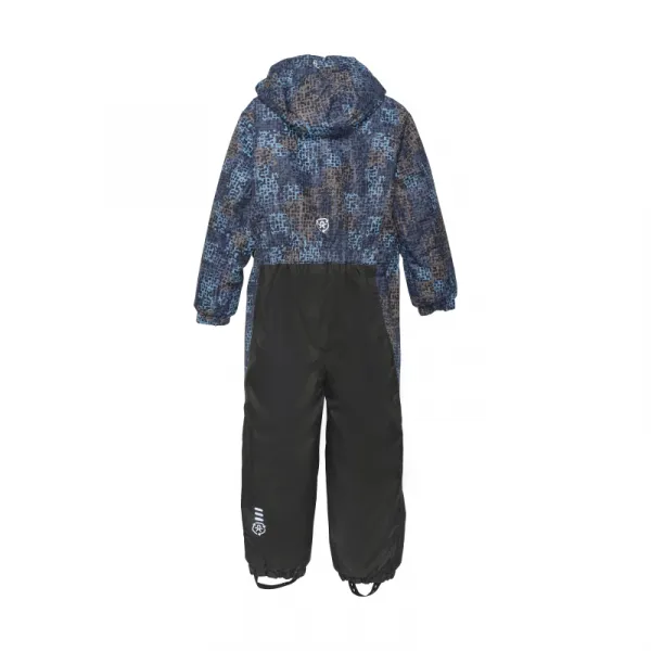 Chlapčenský zimný overal COLOR KIDS Coverall - AOP, stone blue