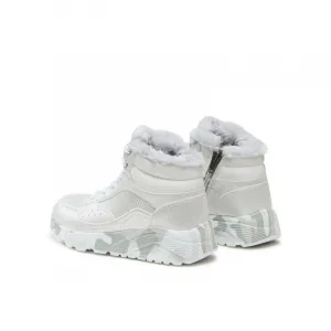 Dievčenské členkové zimné topánky SKECHERS Uno Lite Camo Dazzle silver grey