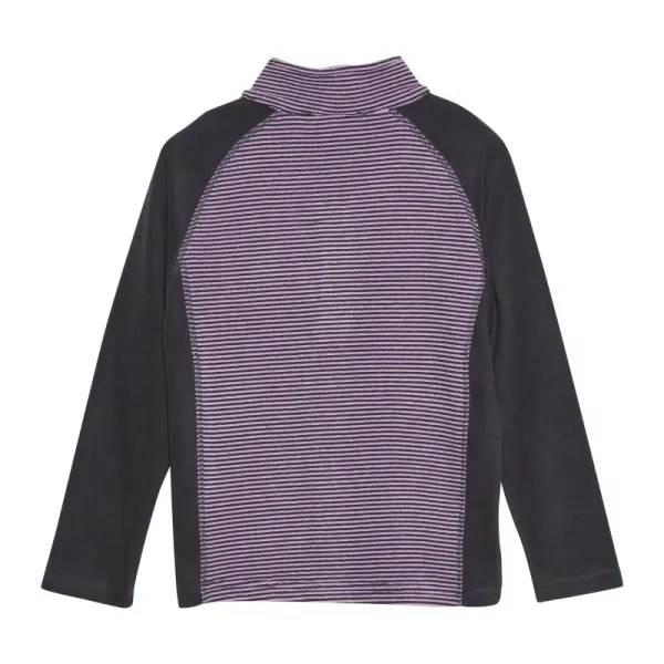 Dievčenská lyžiarska flisová mikina COLOR KIDS Fleece Pulli - Striped, violet tulle