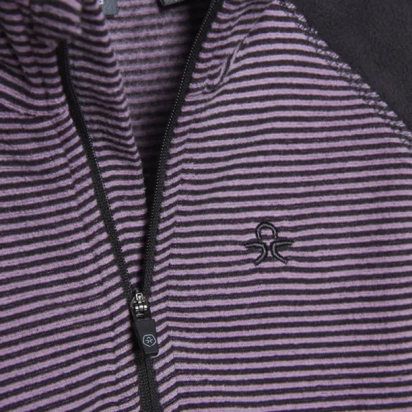 Dievčenská lyžiarska flisová mikina COLOR KIDS Fleece Pulli - Striped, violet tulle