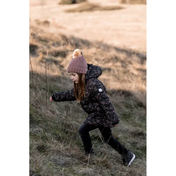 Dievčenská zimná čiapka COLOR KIDS Hat W. Detachable Fake Fur, burlwood
