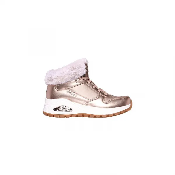 Dámske členkové zimné topánky SKECHERS Uno Rugged Cool Nova rose gold