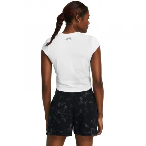 Dámske tričko s krátkym rukávom UNDER ARMOUR PROJECT ROCK PROJECT ROCK Undrgrnd Cap Slv Tee-WHT