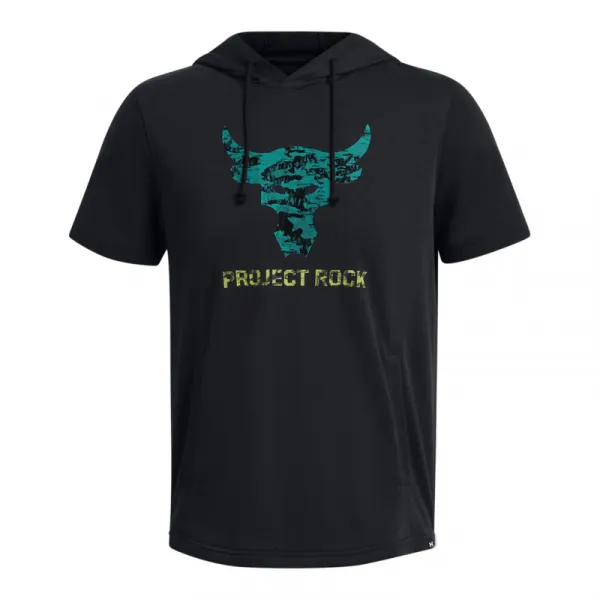 Pánske tričko s krátkym rukávom UNDER ARMOUR PROJECT ROCK PROJECT ROCK Payoff SS Terry Hdy-BLK