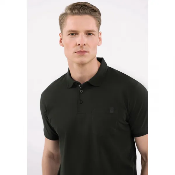 Pánske polo tričko s krátkym rukávom VOLCANO O-DRAGO-700-BLACK