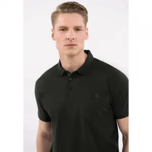 Pánske polo tričko s krátkym rukávom VOLCANO O-DRAGO-700-BLACK