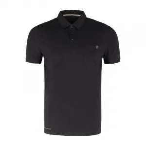 Pánske polo tričko s krátkym rukávom VOLCANO O-DRAGO-700-BLACK
