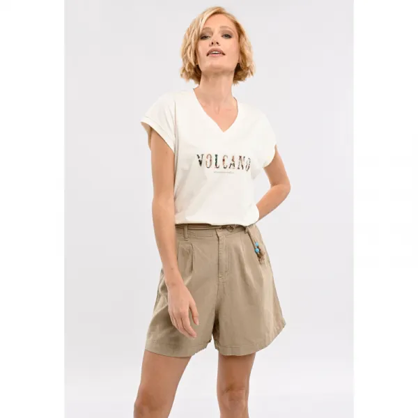 Dámske kraťasy VOLCANO P-ALESS-101-BEIGE