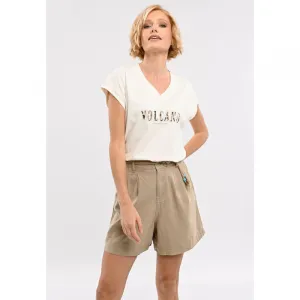 Dámske kraťasy VOLCANO P-ALESS-101-BEIGE