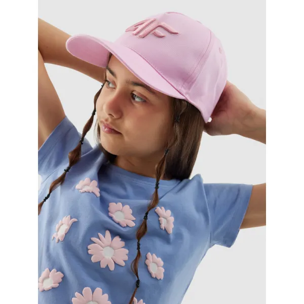 Dievčenská šiltovka 4F JUNIOR BASEBALL CAP-4FJWSS24ACABF246-56S-LIGHT PINK