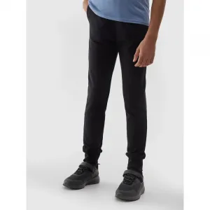 Dievčenské tepláky 4F JUNIOR TROUSERS-4FJWSS24TTROF587-20S-DEEP BLACK