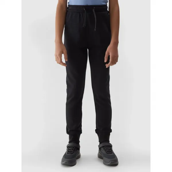 Dievčenské tepláky 4F JUNIOR TROUSERS-4FJWSS24TTROF587-20S-DEEP BLACK