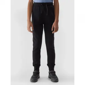 Dievčenské tepláky 4F JUNIOR TROUSERS-4FJWSS24TTROF587-20S-DEEP BLACK
