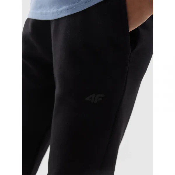 Dievčenské tepláky 4F JUNIOR TROUSERS-4FJWSS24TTROF587-20S-DEEP BLACK